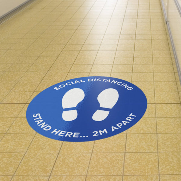 social distancing vinyl floor sticker