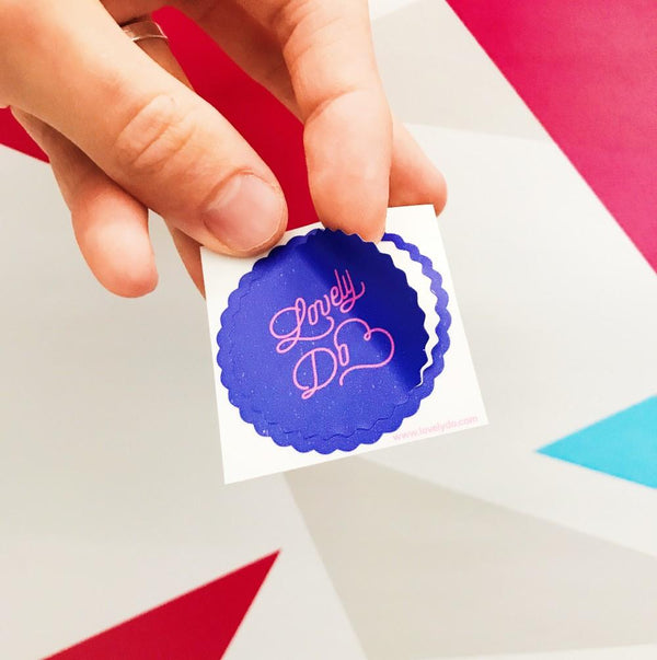 custom kiss cut sticker label for small business