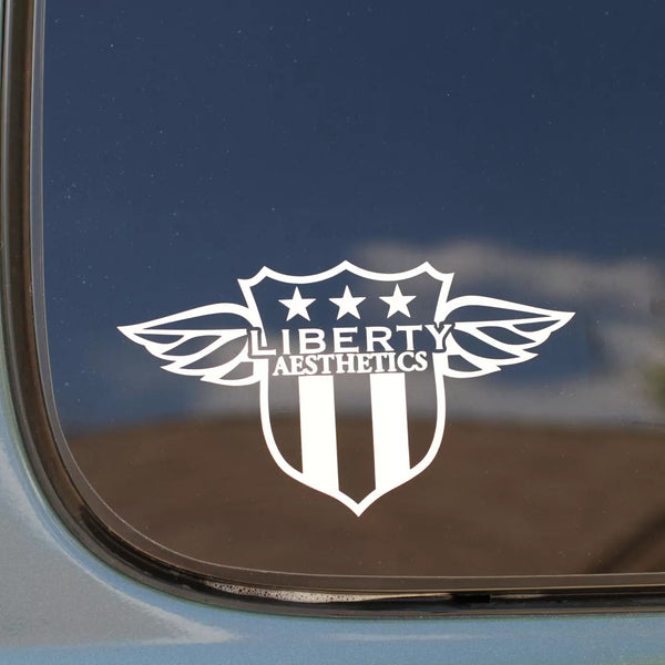 custom and personalised vinyl lettering sticker on car window