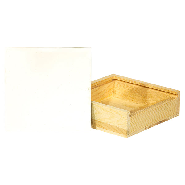 Wooden Coaster Box (11x11x3.5cm)