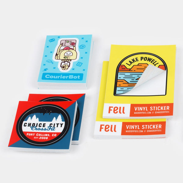 A group of kiss cut stickers